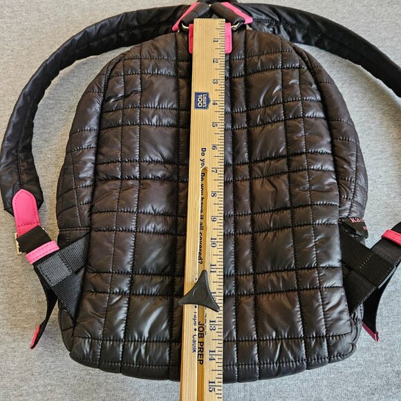 Kate Spade Softwhere Medium Nylon Quilted Backpack Black And Pink Cute Clean - Picture 5 of 16